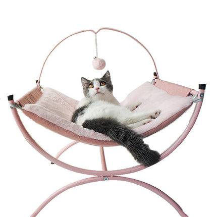 Four Seasons Universal Cat Recliner Bed in pink and gray by www.petpexi.com

