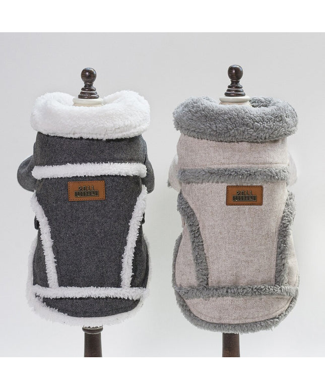 Thick velvet winter jacket for French Bulldogs and small dogs – soft, warm, stylish pet coat – Petpexi

