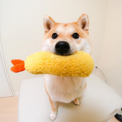 Fried Shrimp Tempura Plush Dog Toy – Durable Squeaky Chew Toy for Puppies and Dogs | www.petpexi.com