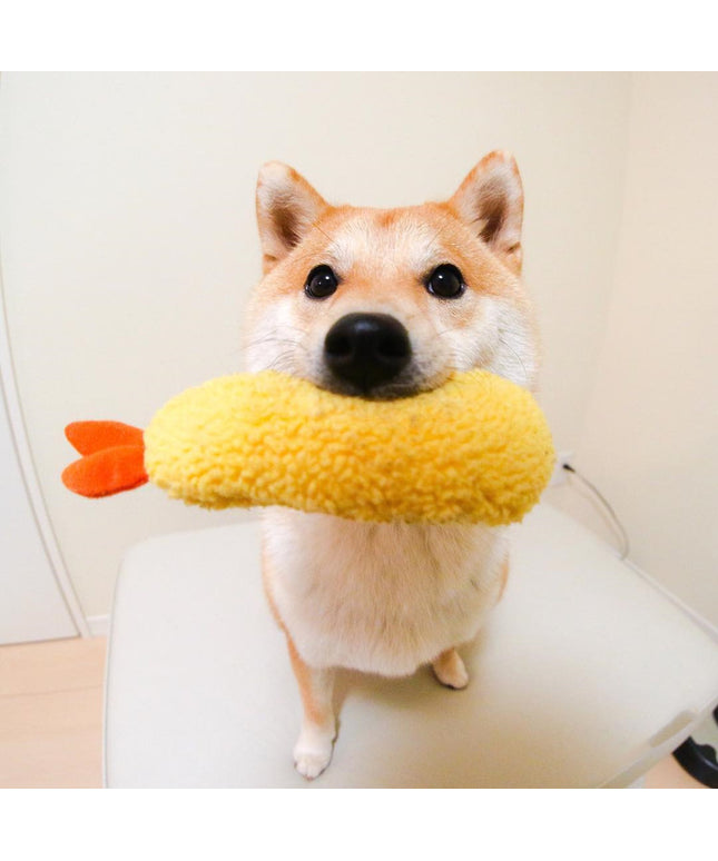 Fried Shrimp Tempura Plush Dog Toy – Durable Squeaky Chew Toy for Puppies and Dogs | www.petpexi.com
