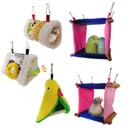 Cozy and comfortable hammock bird nest for birds, parrots, and small pets. Available in various sizes at PetPexi.


