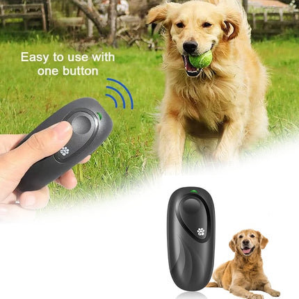 Handheld ultrasonic dog repeller and training device for bark control – available at www.petpexi.com with free USA shipping

