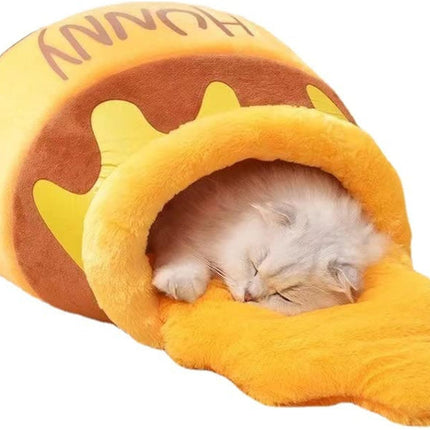 Honey Pot memory foam cat bed with removable washable cushion, stylish and comfortable pet furniture by PetPexi with fast and free USA shipping

