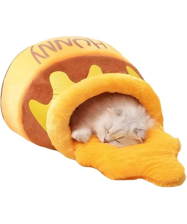 Honey Pot memory foam cat bed with removable washable cushion, stylish and comfortable pet furniture by PetPexi with fast and free USA shipping

