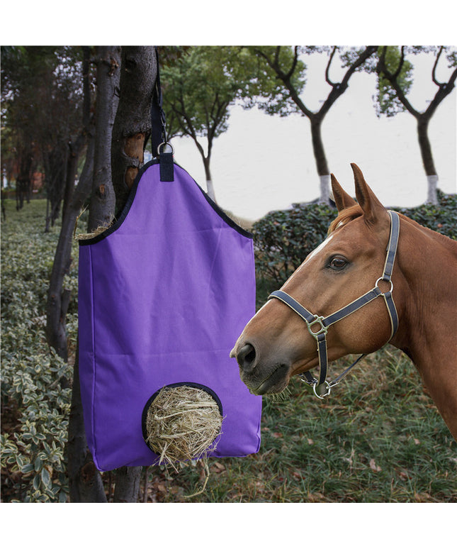 Cross-border Horse Hay Tote Bag from PetPexi, durable 600D Oxford cloth in purple or black, free USA shipping, perfect for equestrian storage
