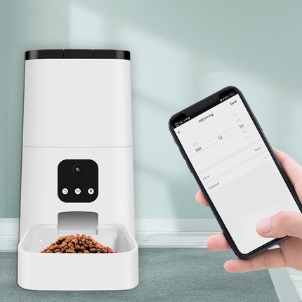 Intelligent 5L Fully Automatic Pet Feeder with App Control and Video Option for Cats and Dogs

