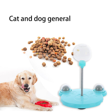 Interactive puzzle feeder toy for cats and small dogs with suction cup base, removable mint ball, and slow food dispensing – petpexi.com

