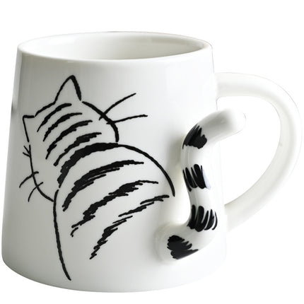Japanese Creative Cat Ceramic Mug with Cartoon Design, Lid & Spoon – Cute Animal Mug for Coffee & Tea – PetPexi, Free US Shipping

