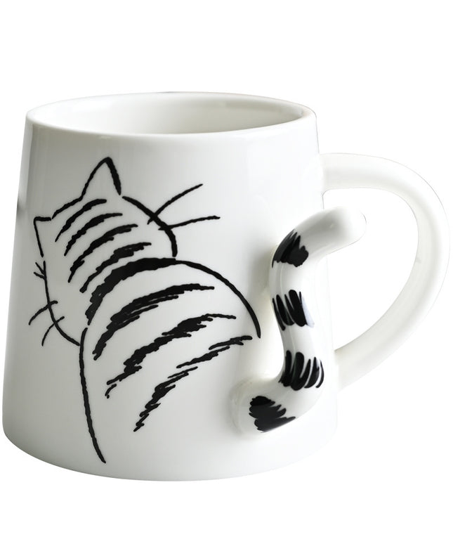 Japanese Creative Cat Ceramic Mug with Cartoon Design, Lid & Spoon – Cute Animal Mug for Coffee & Tea – PetPexi, Free US Shipping

