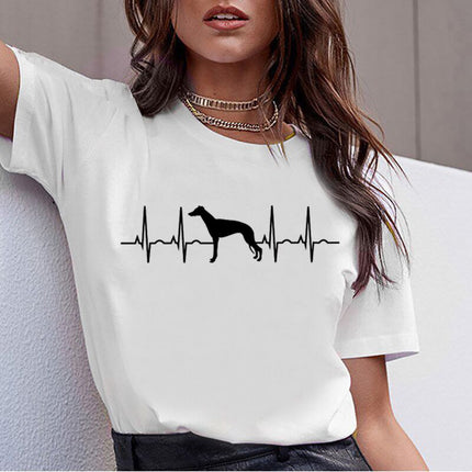 Kawaii Dog Digital Print Polyester T-Shirt – Cute Streetwear Tee for Pet Lovers – PetPexi, Free USA Shipping

