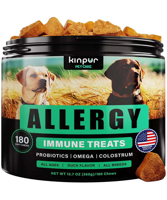 Kinpur Pet Care Natural Dog Allergy Chews for Itchy Skin and Seasonal Allergies - 180 Chews, available at www.petpexi.com
