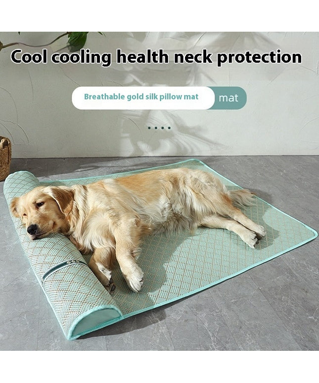 Orthopedic summer dog mat for large breeds – breathable cooling kennel mattress for Golden Retrievers from Petpexi USA


