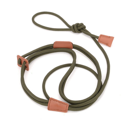 Leash Chest-back Dog Leash in red - adjustable, reflective nylon and cowhide leash for small, medium, large dogs from petpexi.com