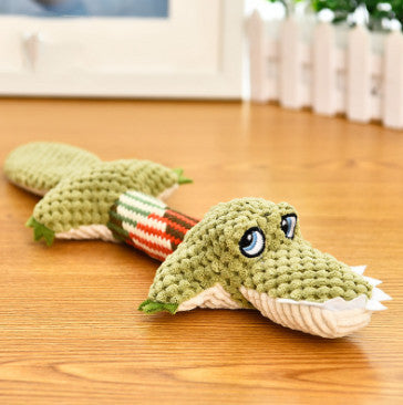 Long-Tailed Fox Calling Toy - Plush Alligator Dog Chew Toy, 40.5x14cm, High-Quality Polyester, Available at Petpexi