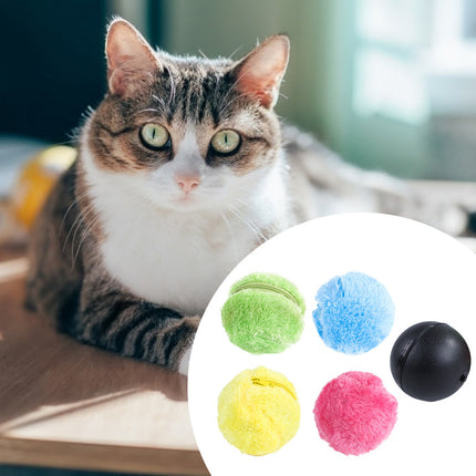 Magic Roller Ball electric plush interactive toy for dogs & cats, encourages chasing, chewing & fetch play – www.petpexi.com