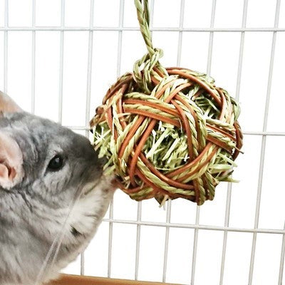 Molar Stick for Chinchilla & Rabbit made from natural grass to support dental health and satisfy chewing needs.

