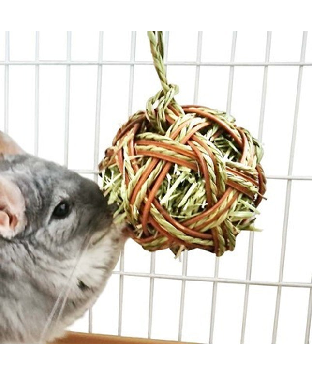 Molar Stick for Chinchilla & Rabbit made from natural grass to support dental health and satisfy chewing needs.

