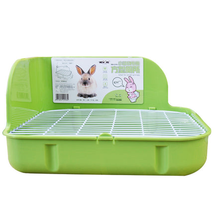 New Anji Square Toilet for small pets like rabbits, chinchillas, guinea pigs, and mink in green, pink, and yellow

