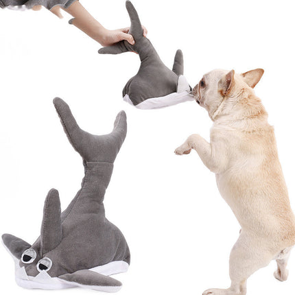 New Whale Shark Pet Plush Toy Shark Doll in gray, soft plush cloth & cotton filling. Fast & free USA shipping | petpexi.com