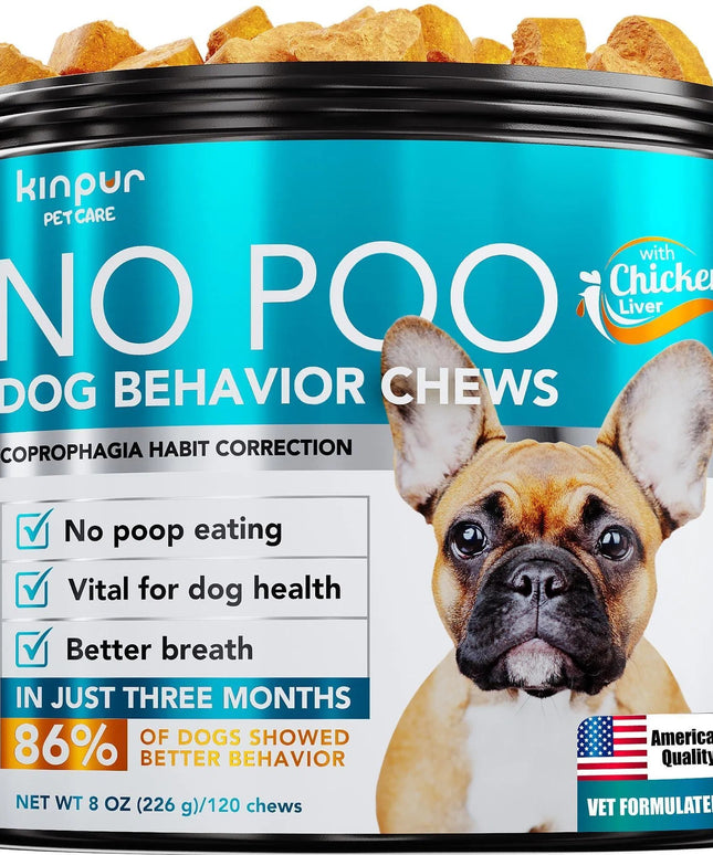No Poo Chews for Dogs – Probiotics & Digestive Enzymes to Stop Poop Eating, 180 Soft Chews – Available at PetPexi


