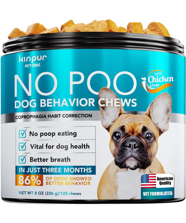 No Poo Chews for Dogs – Probiotics & Digestive Enzymes to Stop Poop Eating, 180 Soft Chews – Available at PetPexi

