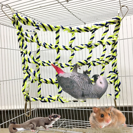 Parrot Climbing Net – Soft and eco-friendly hammock for small pets.


