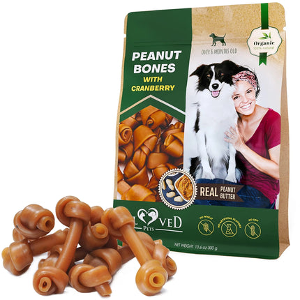 Peanut Butter Bones with Cranberry – Rawhide-Free Chews for Dogs | PetPexi

