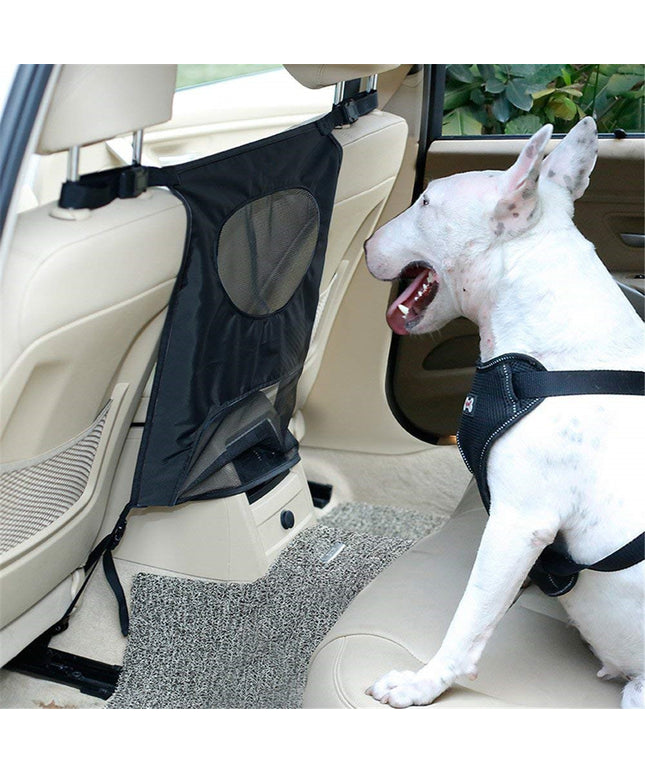 Pet Car Fence Rear Seat Safety Barrier with Mesh Screen – Dog Car Travel Accessory from www.petpexi.com

