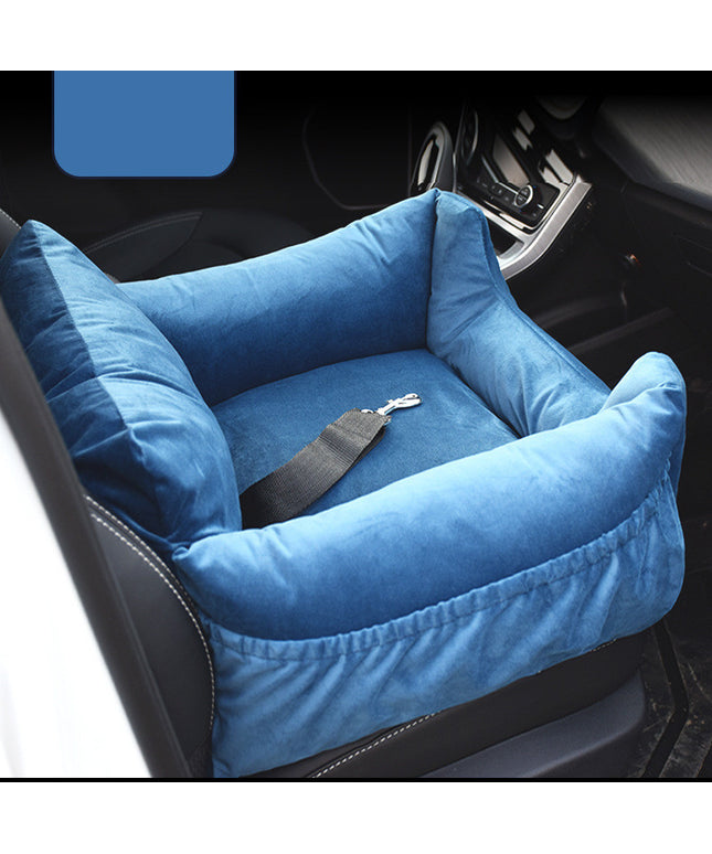Removable and washable pet car seat nest for dogs and cats – soft Dutch velvet travel bed from Petpexi with non-slip base and U.S. free shipping.


