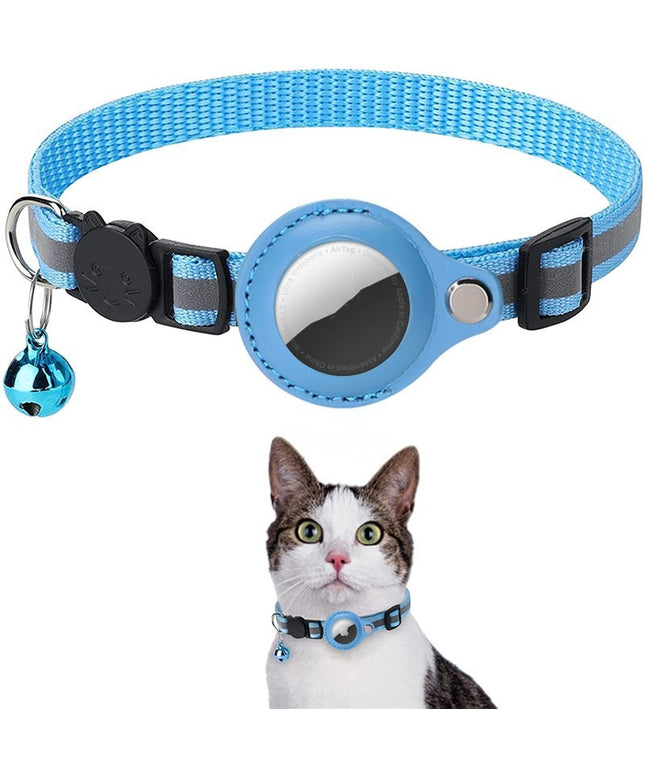 Reflective pet collar with bell and Airtag holder in multiple colors by PetPexi, fast and free shipping in USA

