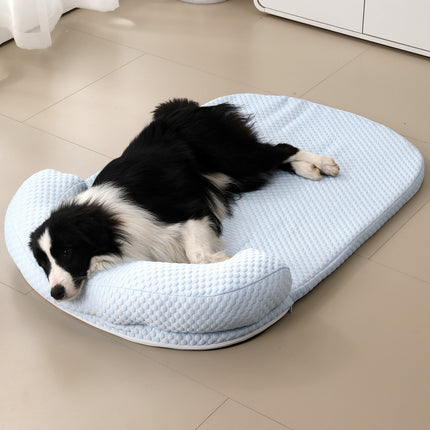 Pet Cooling Mat in Blue – Breathable Ice Silk Summer Bed for Dogs and Cats | Petpexi USA

