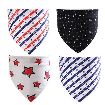 Cotton handkerchief triangle scarf by Petpexi for cats and dogs, breathable woven twill fabric, stylish and comfortable saliva towel accessory, size 43x43x63cm

