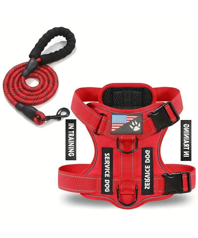 Pet Dog Breast Strap Leash in camouflage - adjustable, reflective nylon harness and leash for small, medium, large dogs from petpexi.com