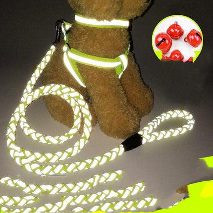 Pet Dog Leash with Collar, adjustable and heavy-duty for small, medium, large dogs, reflective and tangle-free from petpexi.com