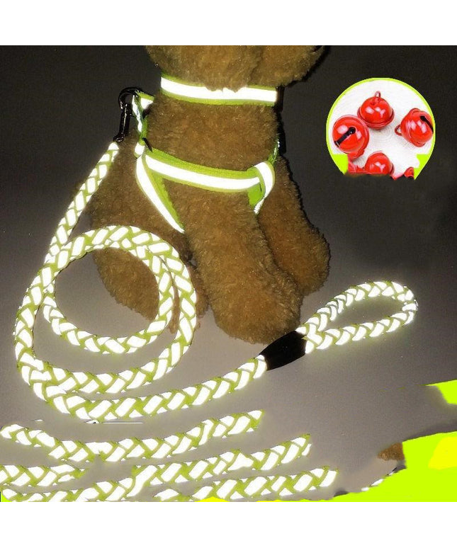 Pet Dog Leash with Collar, adjustable and heavy-duty for small, medium, large dogs, reflective and tangle-free from petpexi.com