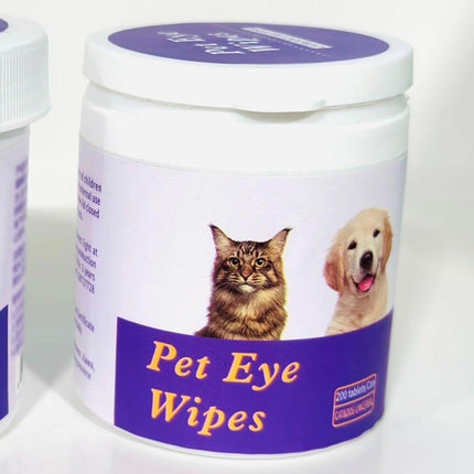 Pet eye wipes for dogs and cats by Petpexi, gentle tear stain remover with vitamin-enriched soft pearl cotton wipes in 200-count pack

