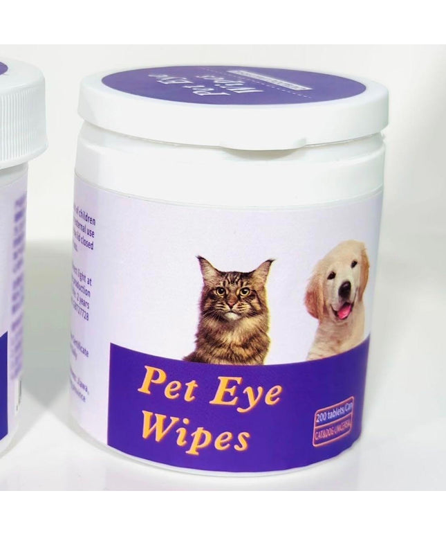 Pet eye wipes for dogs and cats by Petpexi, gentle tear stain remover with vitamin-enriched soft pearl cotton wipes in 200-count pack

