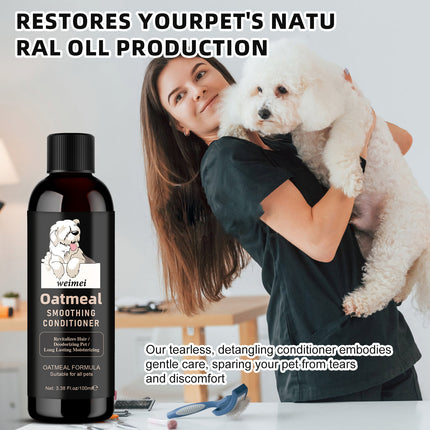 Bottle of pet hair conditioner and moisturizing nourishing shower gel 100ML by Petpexi for dogs and cats, enhancing softness and shine

