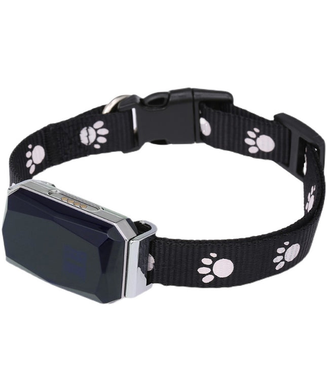 Pet Locator Beidou GPS Collar in Sapphire color for puppy and cat, shown with smart tracking features, sold by www.petpexi.com

