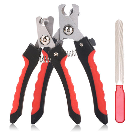 Pet Nail Clippers with stainless steel cutter head for all dog breeds by Petpexi, offering safe and precise nail trimming

