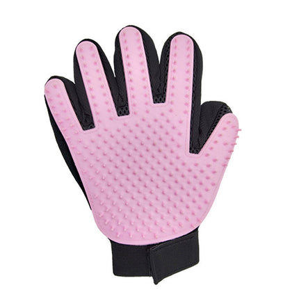 Rubber pet grooming gloves for dogs by Petpexi in multiple colors for hair cleaning, petting, and massage

