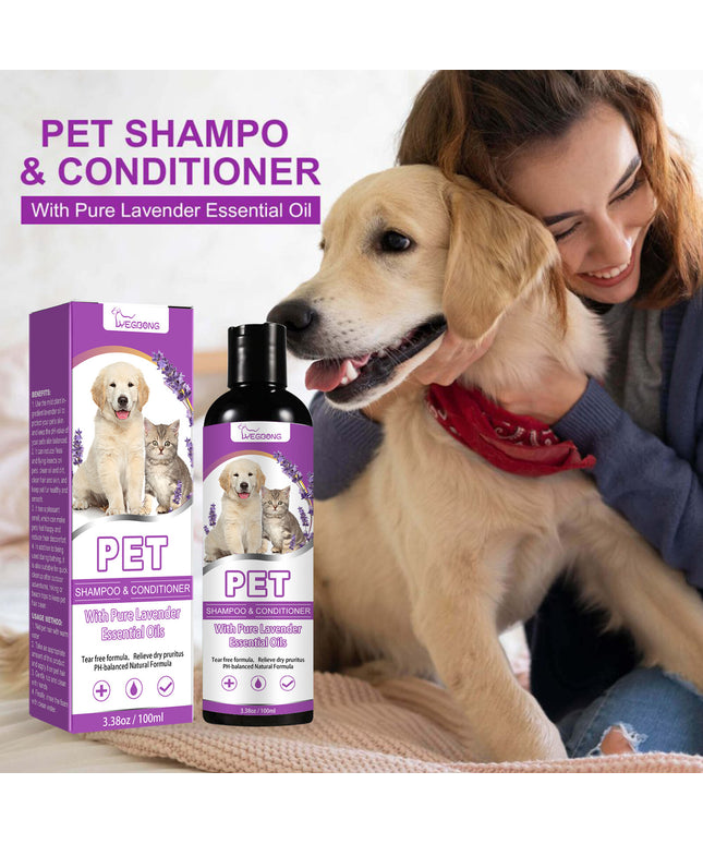 Pet Shampoo 100ml for Dogs - Relieves Skin Itching and Softens Hair

