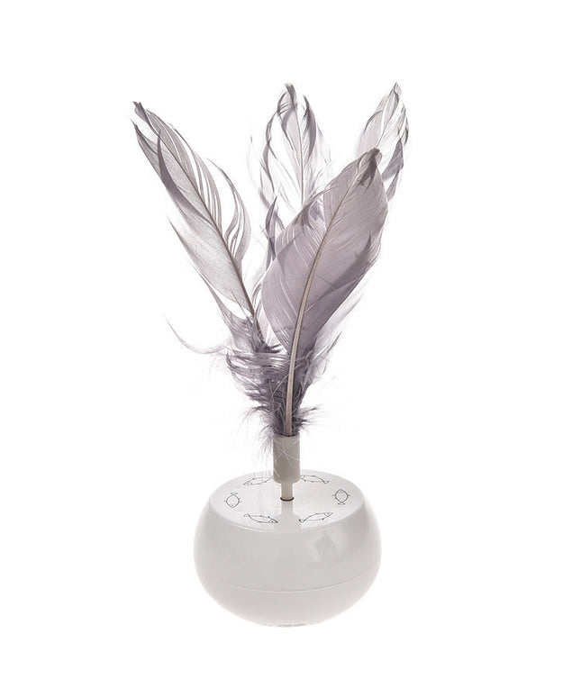 Pet Tumbler Feather Cat Teaser interactive electric biting toy with feather accessories available at Petpexi with fast free shipping in USA

