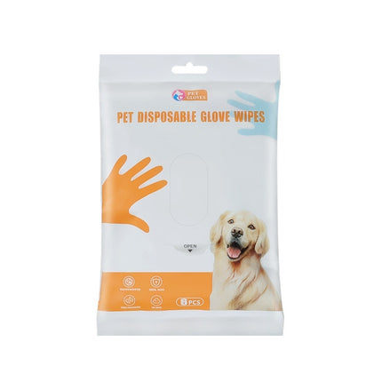 Pet wipes gloves for dogs by Petpexi in pink and white non-woven fabric bags, designed for wash-free deodorant and dry cleaning

