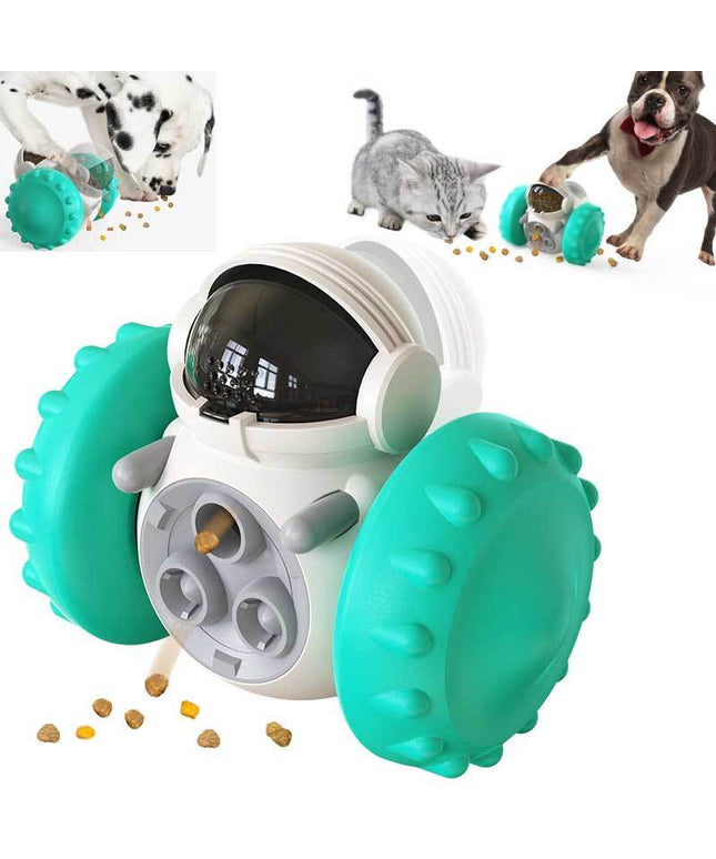 PetPexi interactive slow feeder toy in black, designed as a balance car for dogs and cats. Promotes IQ and healthy digestion.

