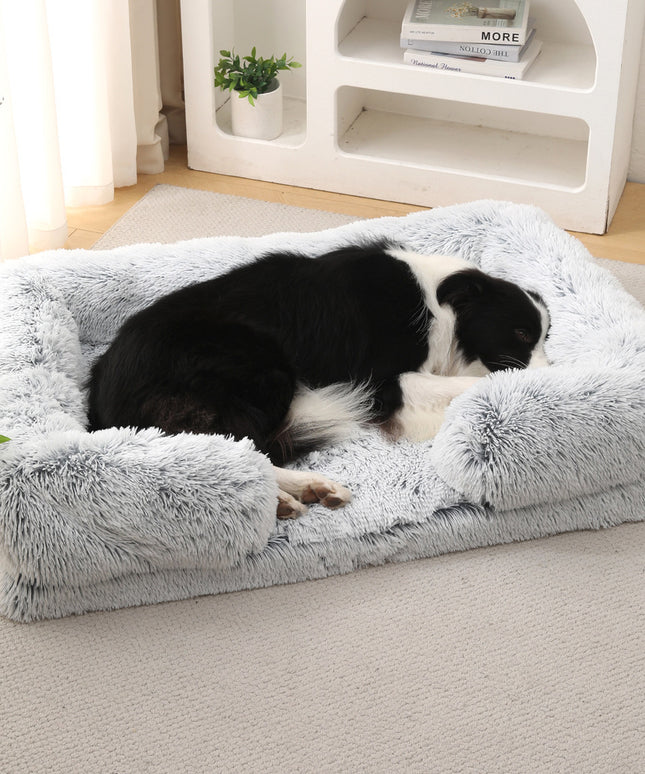 Cozy Plush Round Pet Bed in M27-Light Brown for dogs, perfect for winter comfort, available at www.petpexi.com with fast, free USA shipping.