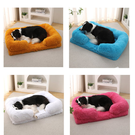 Cozy Plush Round Pet Bed in M27-Light Brown for dogs, perfect for winter comfort, available at www.petpexi.com with fast, free USA shipping.