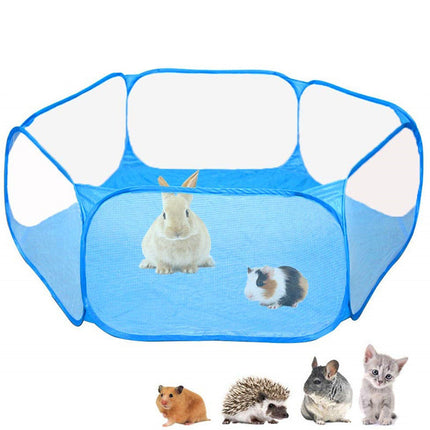 : Portable Small Animal Playpen Tent for indoor and outdoor use, perfect for hamsters, guinea pigs, rabbits, and other small pets.