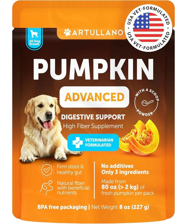 Pumpkin Powder for Dogs – Digestive Support & Healthy Skin – Fiber Supplement – Free U.S. Shipping

