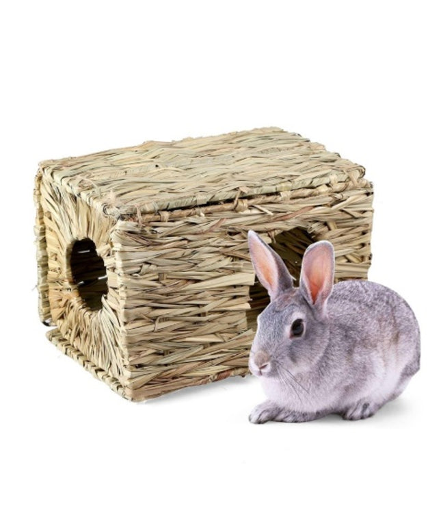 Rabbit Chinchilla Guinea Pig Hedgehog Grass Mat made of high-quality straw for small pets' comfort and relaxation.

